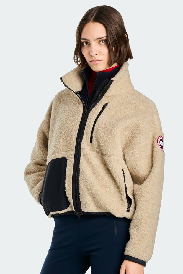 Womens Simcoe Simcoe Zip Up Fleece Sweater Light Tan 1101W