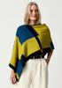 Womens Empress Poncho Golden Pearl/Peacock  Multi 1677