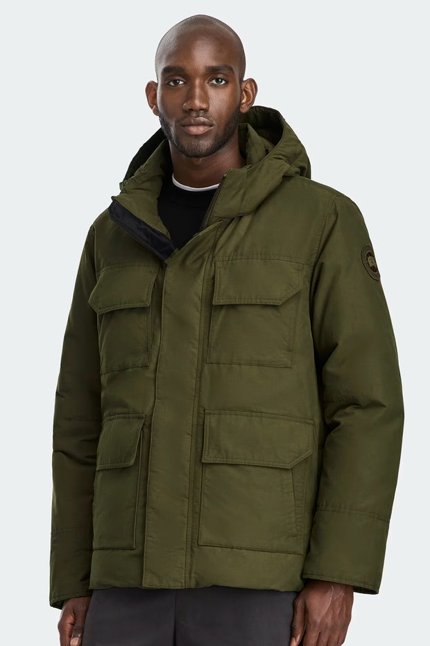 Mens Maitland Parka Cotton Tonal Disc  Military Green 4662MT