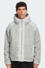 Mens Alberni Reversible Fleece Bomber Silverbirch Heather/ Silverbirch 7067M