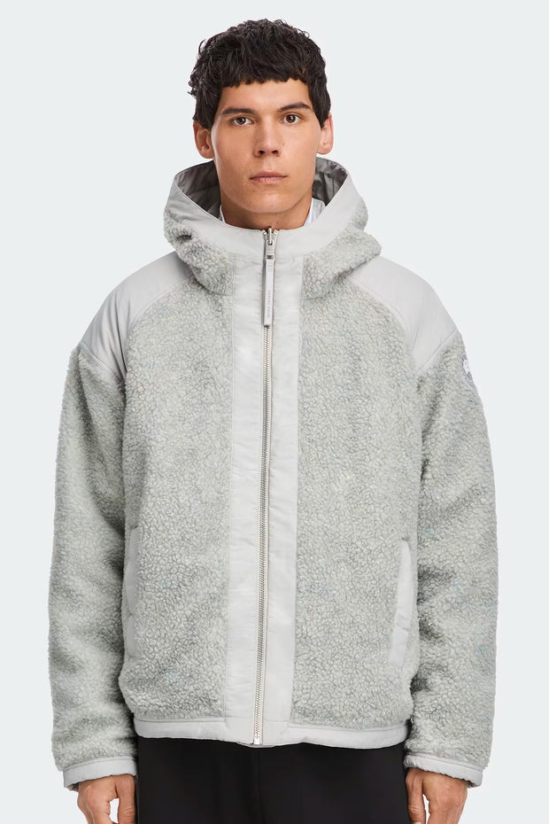 Mens Alberni Reversible Fleece Bomber Silverbirch Heather/ Silverbirch 7067M