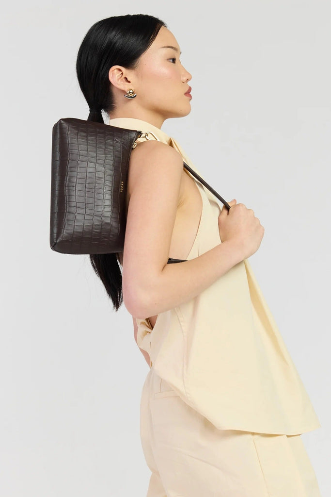 Haven Shoulder Bag Cacao Croc