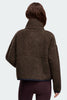 Womens Simcoe Zip Up Fleece Sweater Jacket Black Label Taupe Grey 1101WB