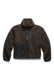 Womens Simcoe Zip Up Fleece Sweater Jacket Black Label Taupe Grey 1101WB