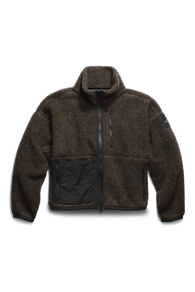 Womens Simcoe Zip Up Fleece Sweater Jacket Black Label Taupe Grey 1101WB