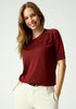Womens Tenera Knit Tee Scarlet Rust 10001VN