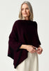 Womens Two Tone Poncho Beetroot/Jet 1623
