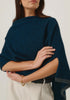 Womens Two Tone Poncho Peacock/Sate 1623