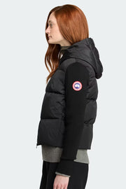 Womens HyBridge® Wide Quilt Knit Hoody Black  6507W