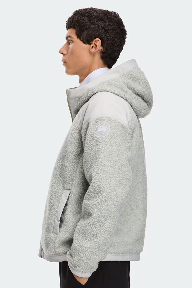 Mens Alberni Reversible Fleece Bomber Silverbirch Heather/ Silverbirch 7067M
