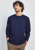 Mens Brent Waffle Long Sleeve Tee Dark Navy 900011