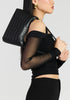 Haven Shoulder Bag Black Croc
