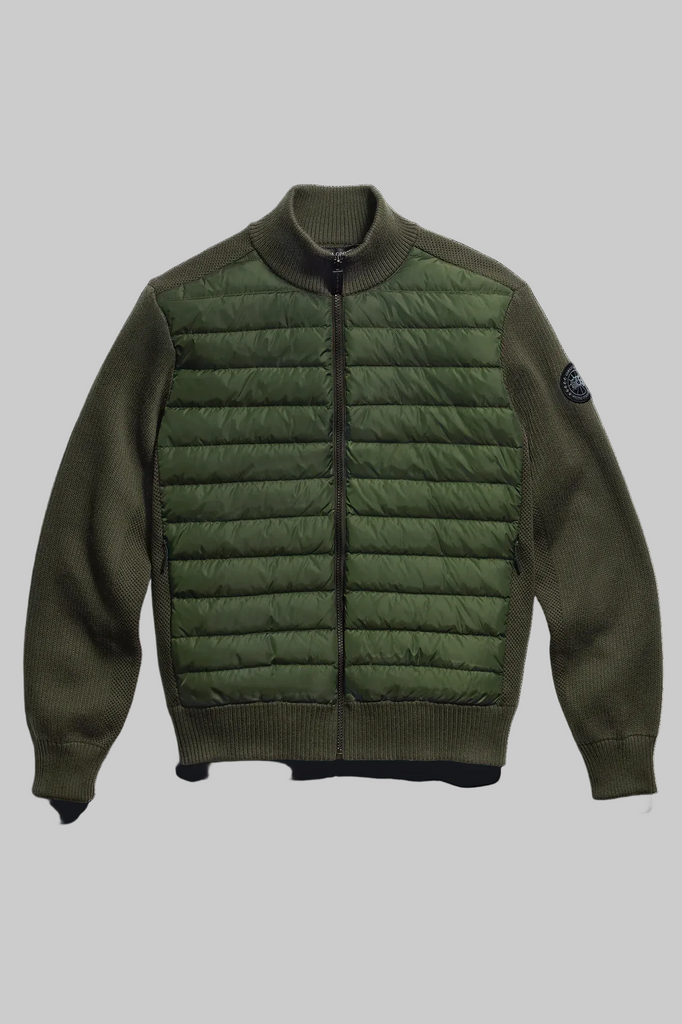 Mens HyBridge® Knit Jacket Black Label Moss Khaki 6830MB