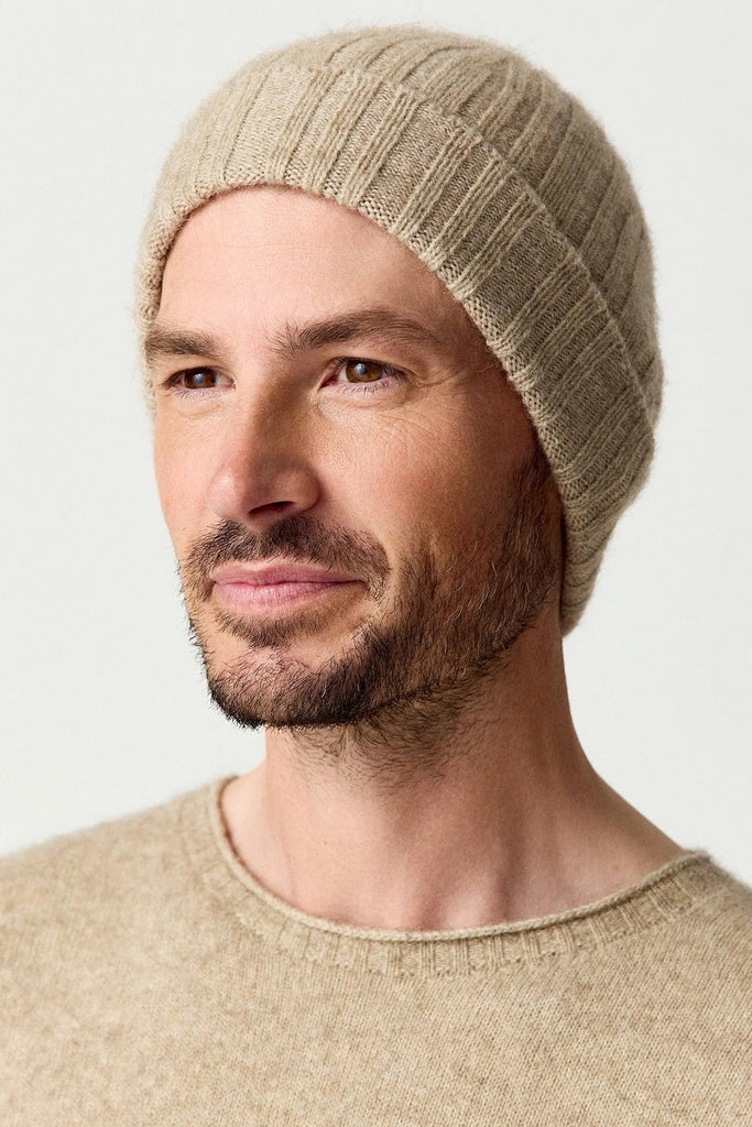 Unisex MM Rib Beanie Latte/Amaretto 0527