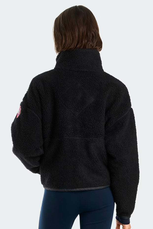 Womens Simcoe Simcoe Zip Up Fleece Sweater Black 1101W