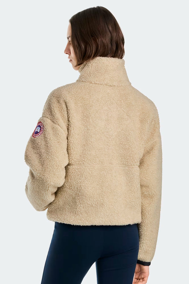 Womens Simcoe Simcoe Zip Up Fleece Sweater Light Tan 1101W