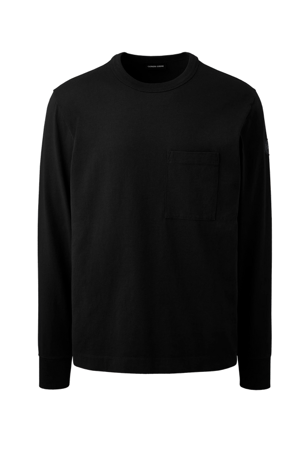 Mens Gladstone Long Sleeve T-Shirt Black  1402MT