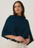 Womens Two Tone Poncho Peacock/Sate 1623