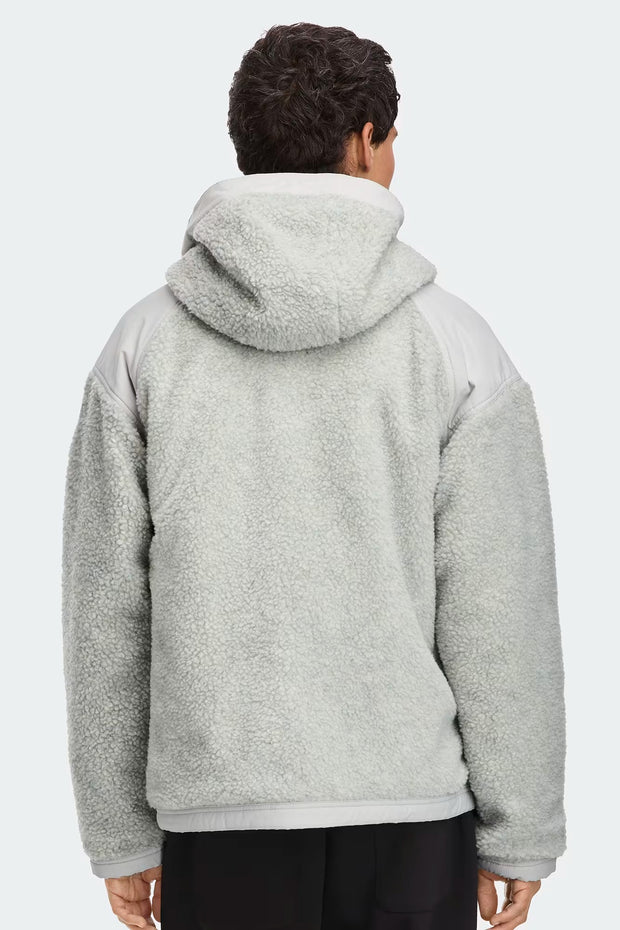 Mens Alberni Reversible Fleece Bomber Silverbirch Heather/ Silverbirch 7067M