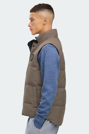 Mens Garson Vest Black Label Taupe Grey 2081MB