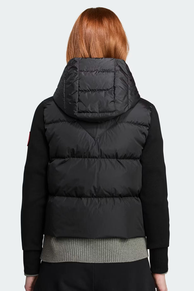 Womens HyBridge® Wide Quilt Knit Hoody Black  6507W