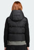 Womens HyBridge® Wide Quilt Knit Hoody Black  6507W