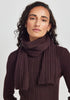 Unisex Rib Merino Scarf Noirberry 0660