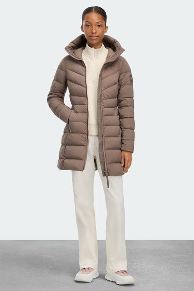 Womens Clair Coat  Tonal Disc Taupe Grey 2331WT