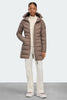 Womens Clair Coat  Tonal Disc Taupe Grey 2331WT