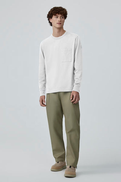 Mens Gladstone Long Sleeve T-Shirt White  1402MT