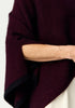 Womens Two Tone Poncho Beetroot/Jet 1623