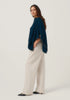 Womens Two Tone Poncho Peacock/Sate 1623