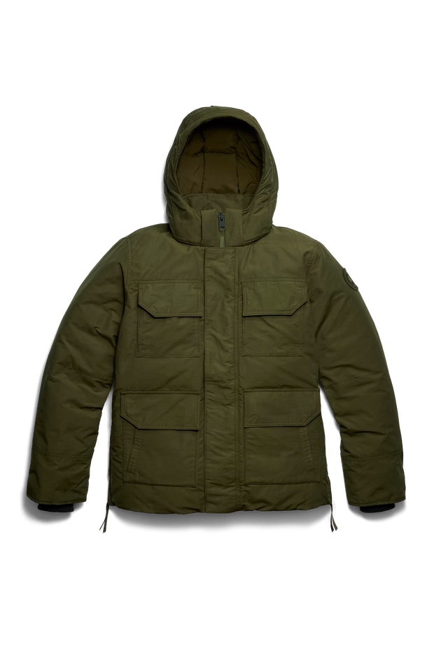 Mens Maitland Parka Cotton Tonal Disc  Military Green 4662MT