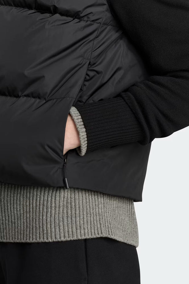 Womens HyBridge® Wide Quilt Knit Hoody Black  6507W