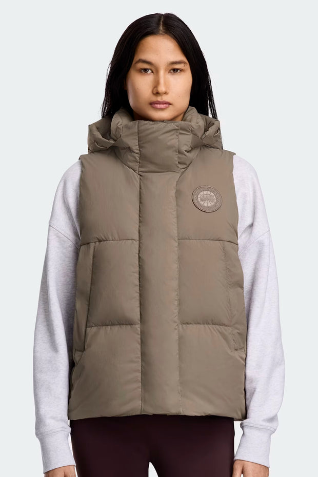 Womens Junction Puffer Vest  Tonal Disc Taupe Grey 2622WT