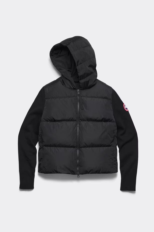 Womens HyBridge® Wide Quilt Knit Hoody Black  6507W