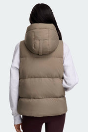 Womens Junction Puffer Vest  Tonal Disc Taupe Grey 2622WT