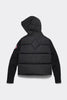 Womens HyBridge® Wide Quilt Knit Hoody Black  6507W