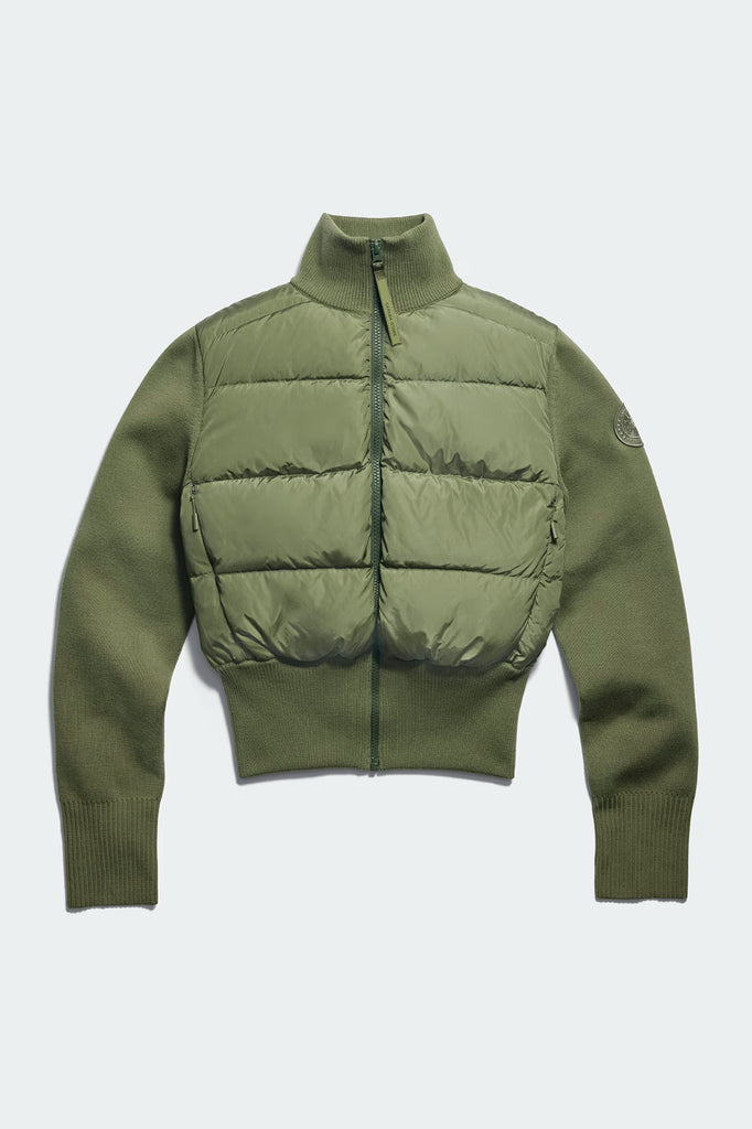Womens HyBridge® Wide Quilt Knit Jacket Tonal Disc Vireo Green 6506WT