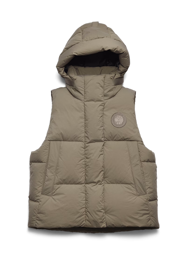 Womens Junction Puffer Vest  Tonal Disc Taupe Grey 2622WT