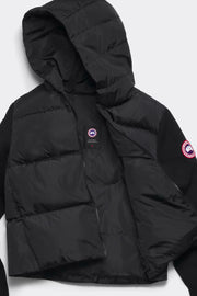 Womens HyBridge® Wide Quilt Knit Hoody Black  6507W