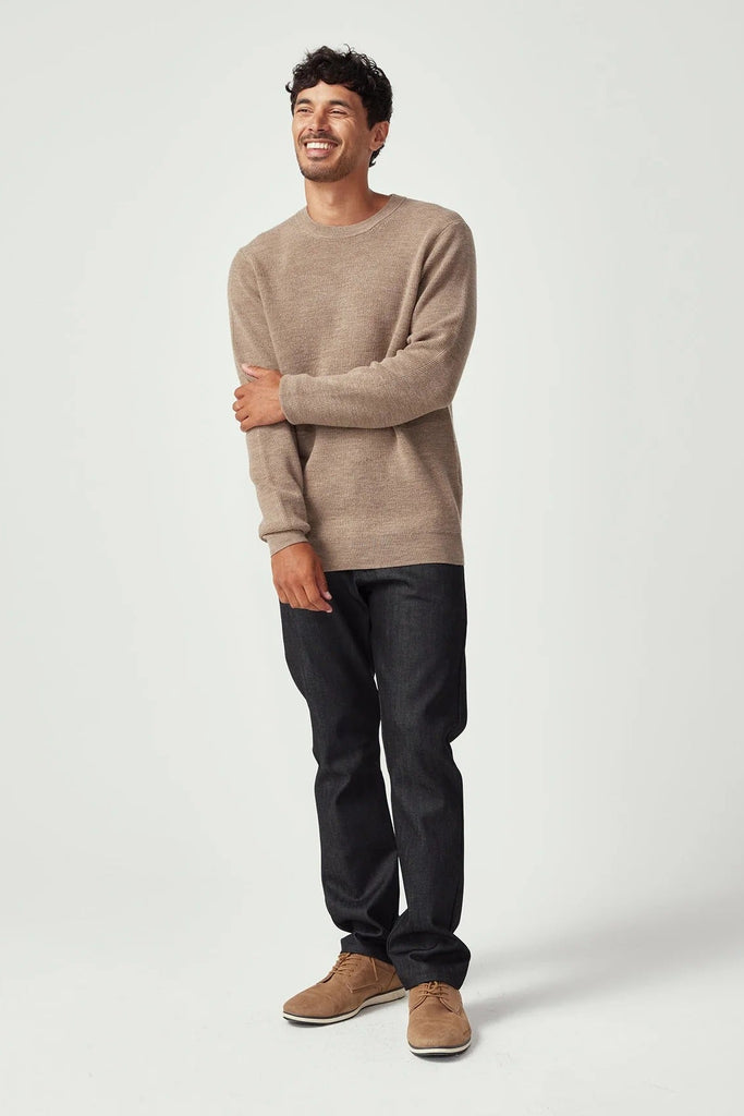 Mens Untouched World Theo Sweater Cobblestone 100271Vn