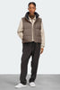Womens Grandview Cropped Vest Tonal Disc Taupe Grey 2267WT