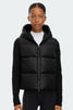 Womens HyBridge® Wide Quilt Knit Hoodie Tonal Disc  Black 6507WT