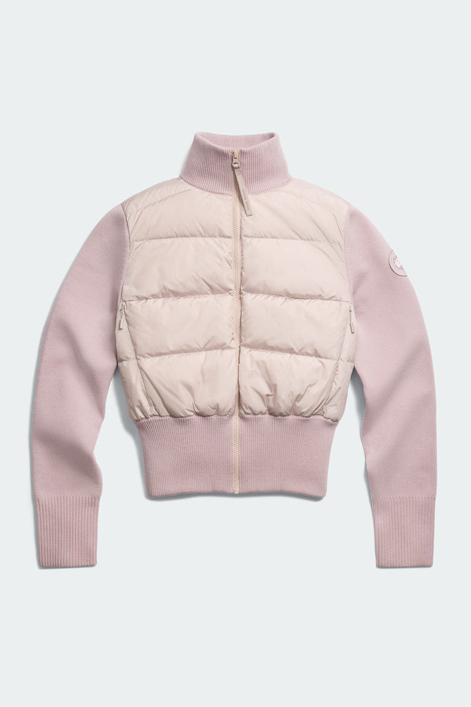 Womens HyBridge® Wide Quilt Knit Jacket Tonal Disc  Lucent Rose 6506WT