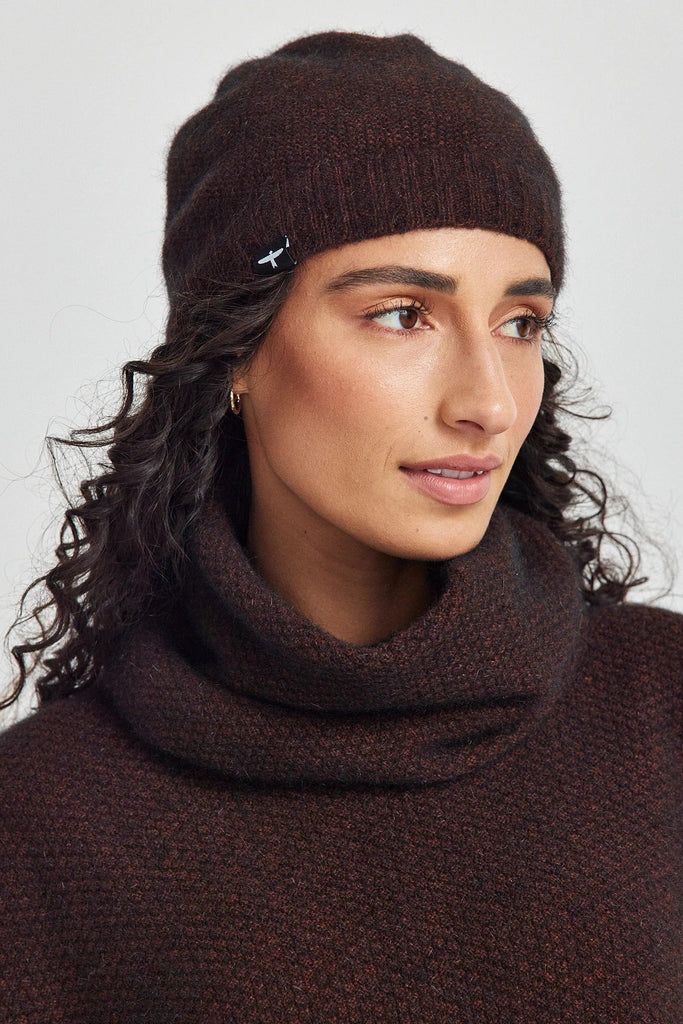 Unisex Moss Beanie Cacao 0551