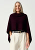 Womens Two Tone Poncho Beetroot/Jet 1623