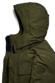 Mens Maitland Parka Cotton Tonal Disc  Military Green 4662MT