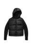 Womens HyBridge® Wide Quilt Knit Hoodie Tonal Disc  Black 6507WT
