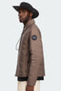 Mens Lodge Coach Jacket Black Label Taupe Grey 2755MB